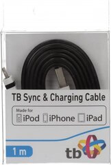 TB Lightning USB-kaapeli 1 m hinta ja tiedot | Kaapelit ja adapterit | hobbyhall.fi