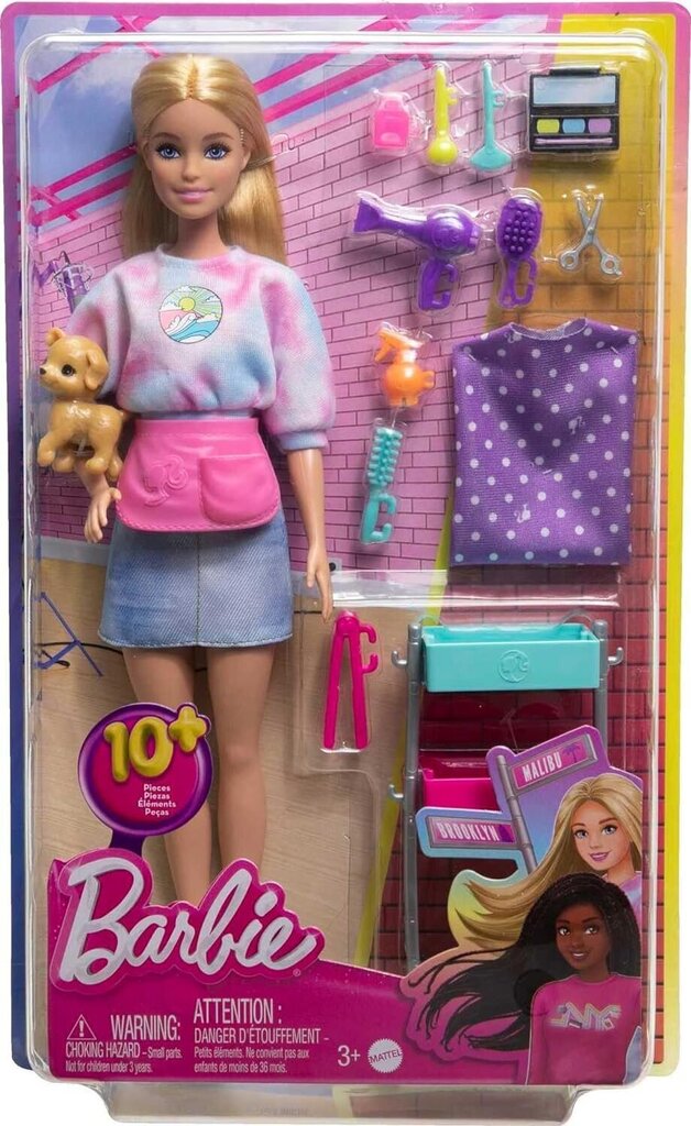 Mattel Barbie Malibu -nukke ja koira hinta ja tiedot | Tyttöjen lelut | hobbyhall.fi