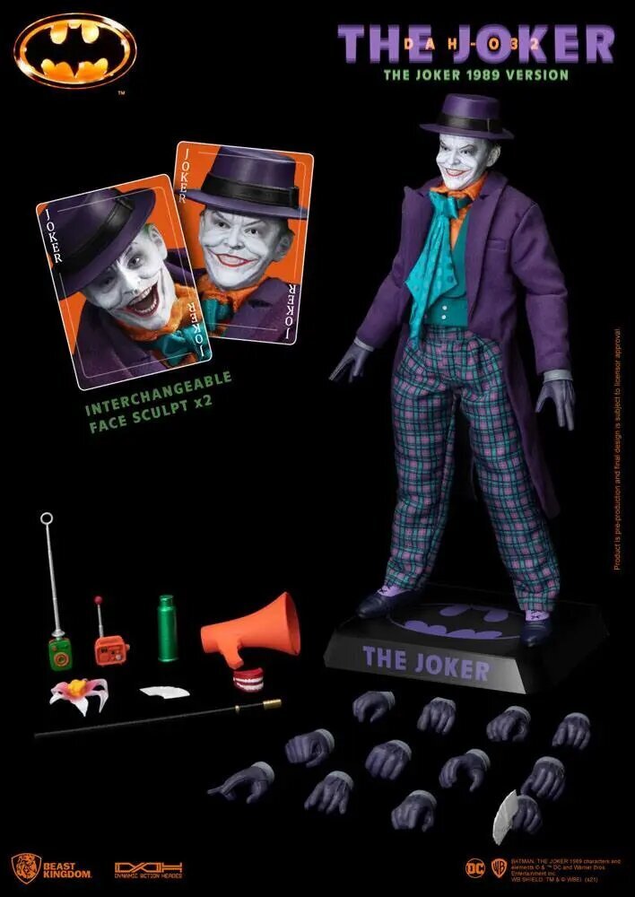 Batman 1989 Dynaaminen 8ction Heroes Toimintahahmo 1/9 Jokeri 21 cm hinta ja tiedot | Poikien lelut | hobbyhall.fi