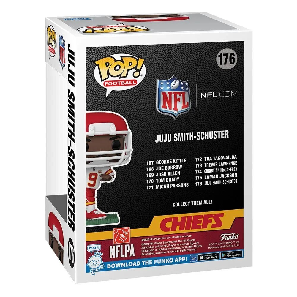 NFL-POP! Urheilu-vinyylihahmo Chiefs - JuJu Smith-Schuster (pois) 9 cm hinta ja tiedot | Poikien lelut | hobbyhall.fi