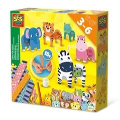 SES Paper Strip Animals -askartelusetti hinta ja tiedot | Kehittävät lelut | hobbyhall.fi