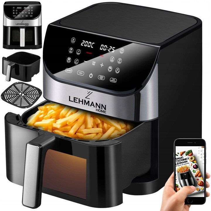 Lehmann LHODF-1560 6l 1500W hinta ja tiedot | Airfryerit ja friteerauskeittimet | hobbyhall.fi