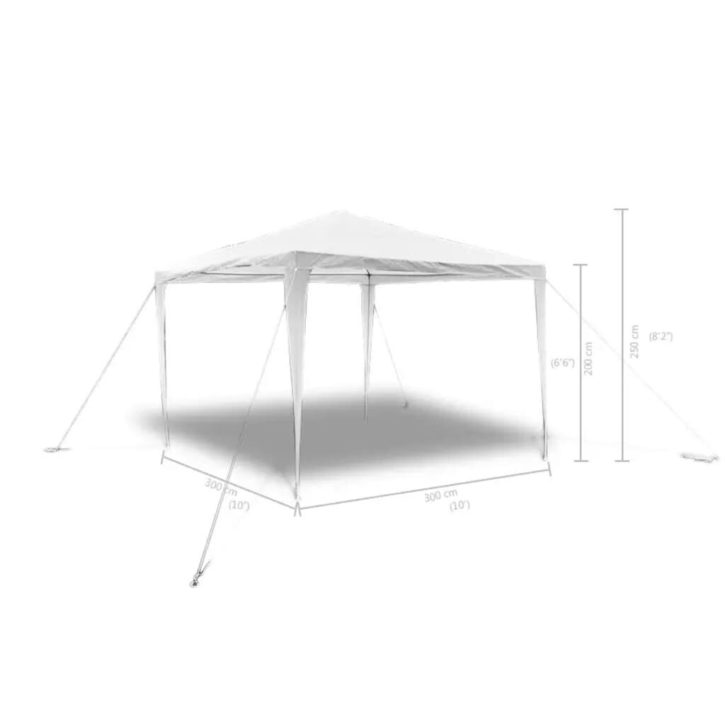 Puutarhahuvimaja pyramidin muotoisella katolla 3 x 3 m hinta ja tiedot | Puutarhapaviljongit | hobbyhall.fi