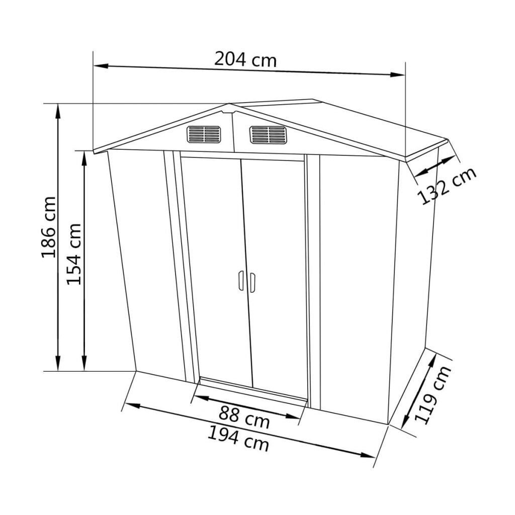 Puutarhamökki 204x132x186 cm hinta ja tiedot | Piharakennukset | hobbyhall.fi