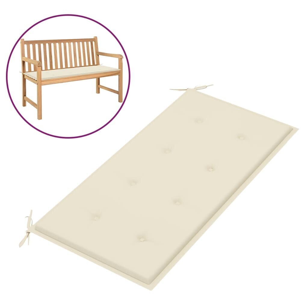 Tyyny puutarhapenkille, beige, 100x50x4cm hinta ja tiedot | Istuintyynyt, pehmusteet ja päälliset | hobbyhall.fi