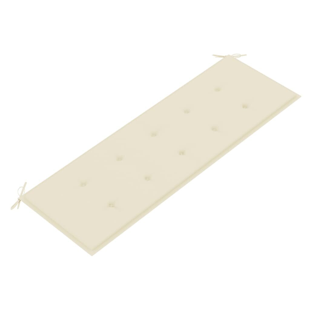 Tyyny puutarhapenkille, beige, 150x50x4cm hinta ja tiedot | Istuintyynyt, pehmusteet ja päälliset | hobbyhall.fi