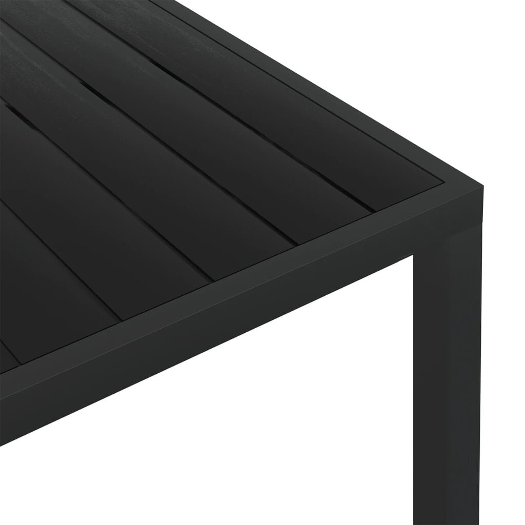 Puutarha ruokapöytä, WPC, alumiini, 150x90x74cm, musta hinta ja tiedot | Puutarhapöydät | hobbyhall.fi