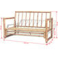 Puutarhapenkki, bambu, 115x65x72cm hinta ja tiedot | Puutarhapenkit | hobbyhall.fi