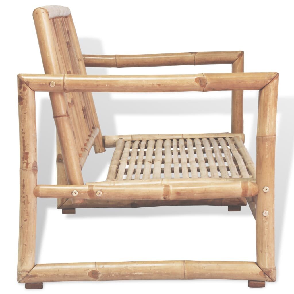 Puutarhapenkki, bambu, 115x65x72cm hinta ja tiedot | Puutarhapenkit | hobbyhall.fi