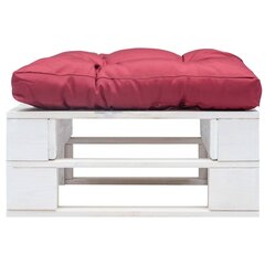 Puutarha ottomaani lavalta punaisella tyynyllä, valkoinen, puu hinta ja tiedot | Puutarhatuolit | hobbyhall.fi