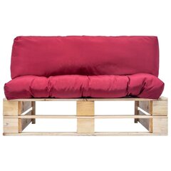 Puutarhasohva tyynyillä, ruskea/punainen hinta ja tiedot | Puutarhatuolit | hobbyhall.fi