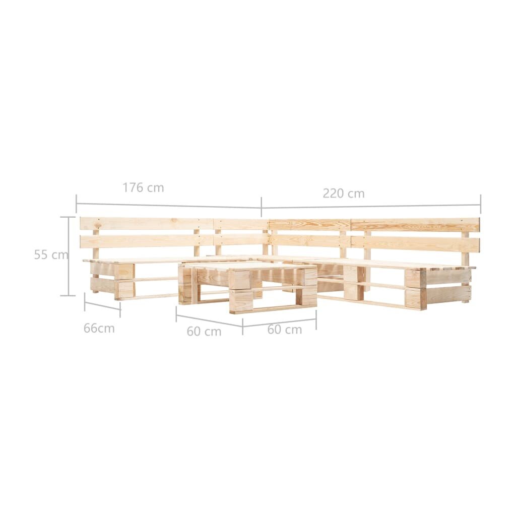 Puutarhasetti kuormalavoista, ruskea hinta ja tiedot | Puutarhakalusteet | hobbyhall.fi