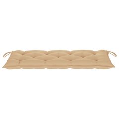 Tyyny puutarhapenkille, beige, 120x50x7 cm hinta ja tiedot | Istuintyynyt, pehmusteet ja päälliset | hobbyhall.fi