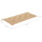 Tyyny puutarhapenkille, beige, 120x50x7 cm hinta ja tiedot | Istuintyynyt, pehmusteet ja päälliset | hobbyhall.fi