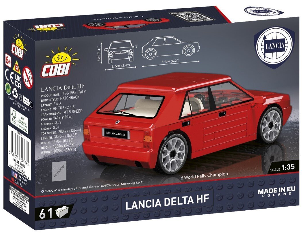 Cobi Lancia Delta HF -pienoismalli hinta ja tiedot | LEGOT ja rakennuslelut | hobbyhall.fi