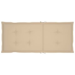 Puutarhatuolityynyt, 6 kpl, beige, 120x50x4cm hinta ja tiedot | Istuintyynyt, pehmusteet ja päälliset | hobbyhall.fi