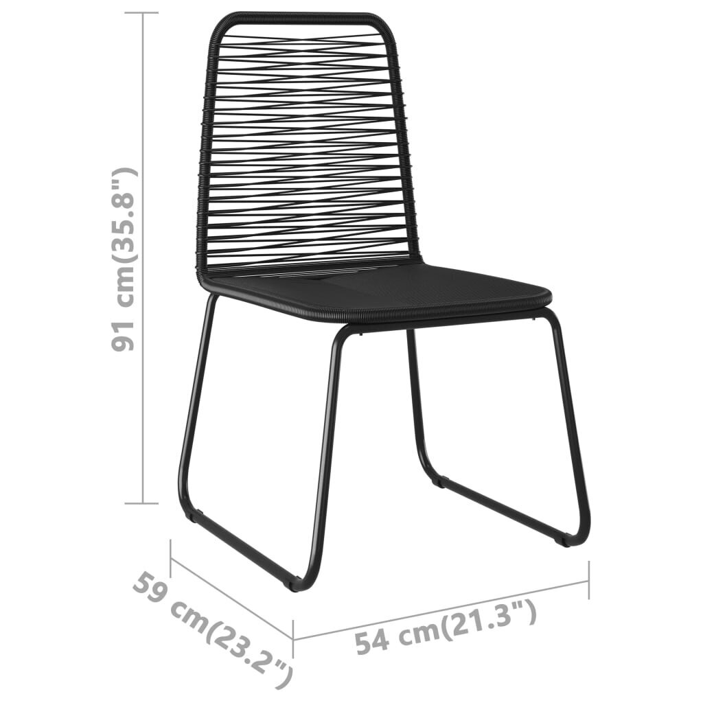 Puutarharuokailusarja, 7 kpl, musta/ruskea hinta ja tiedot | Puutarhakalusteet | hobbyhall.fi