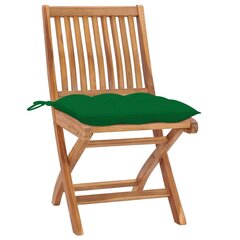 Puutarhatuolit tyynyillä, 2 kpl, vihreä hinta ja tiedot | Puutarhatuolit | hobbyhall.fi