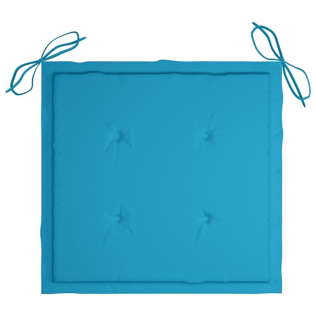Puutarhatuolit sinisillä tyynyillä, 2 kpl, ruskea hinta ja tiedot | Puutarhatuolit | hobbyhall.fi