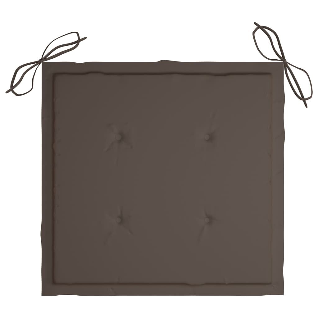 Puutarhatuolityynyt, 4 kpl, taupe, 50x50x4cm hinta ja tiedot | Istuintyynyt, pehmusteet ja päälliset | hobbyhall.fi