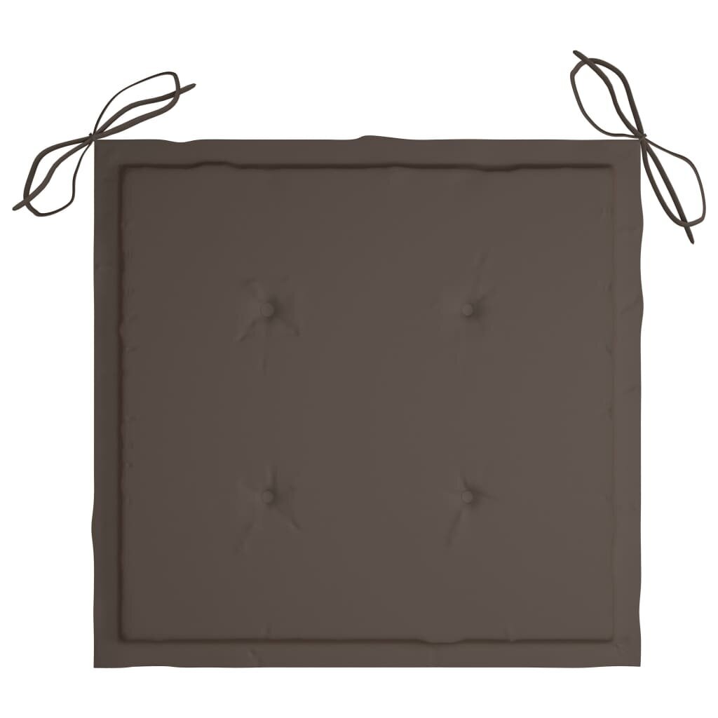 Puutarhatuolityynyt, 6 kpl, taupe väri, 40x40x4cm, kangas hinta ja tiedot | Istuintyynyt, pehmusteet ja päälliset | hobbyhall.fi