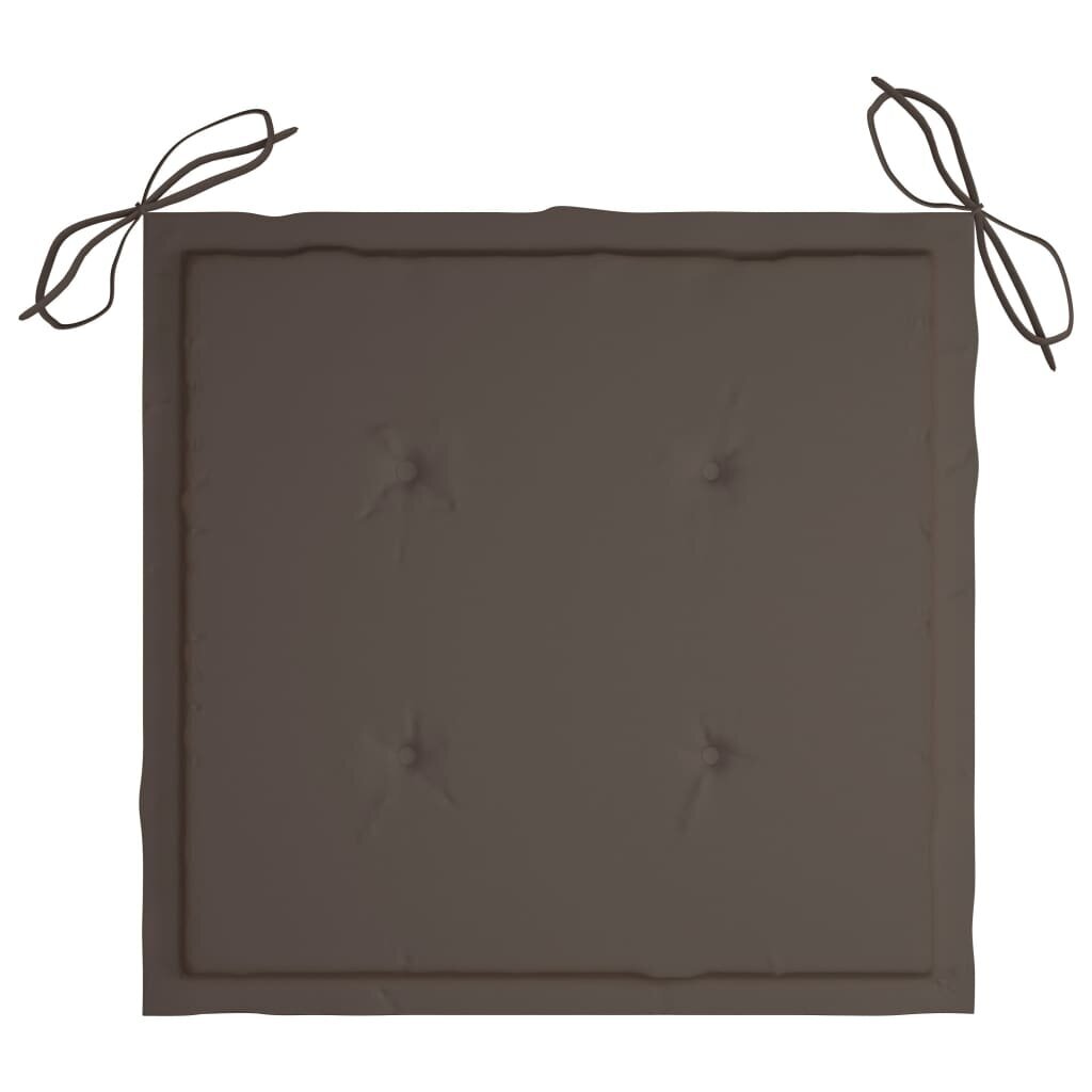 Puutarhatuolityynyt, 6 kpl, taupe väri, 50x50x4cm, kangas hinta ja tiedot | Istuintyynyt, pehmusteet ja päälliset | hobbyhall.fi