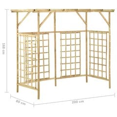 Puutarhapergola, 200x80x168 cm hinta ja tiedot | Puutarhakoristeet | hobbyhall.fi