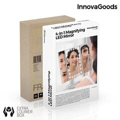 Suurennuspeili InnovaGoods 4 IN 1 LED hinta ja tiedot | Kosmetiikkalaukut ja peilit | hobbyhall.fi