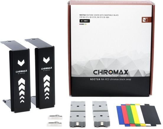 Noctua chromax.Black.swap heatsink Covers (NA-HC3) hinta ja tiedot | Komponenttien lisätarvikkeet | hobbyhall.fi