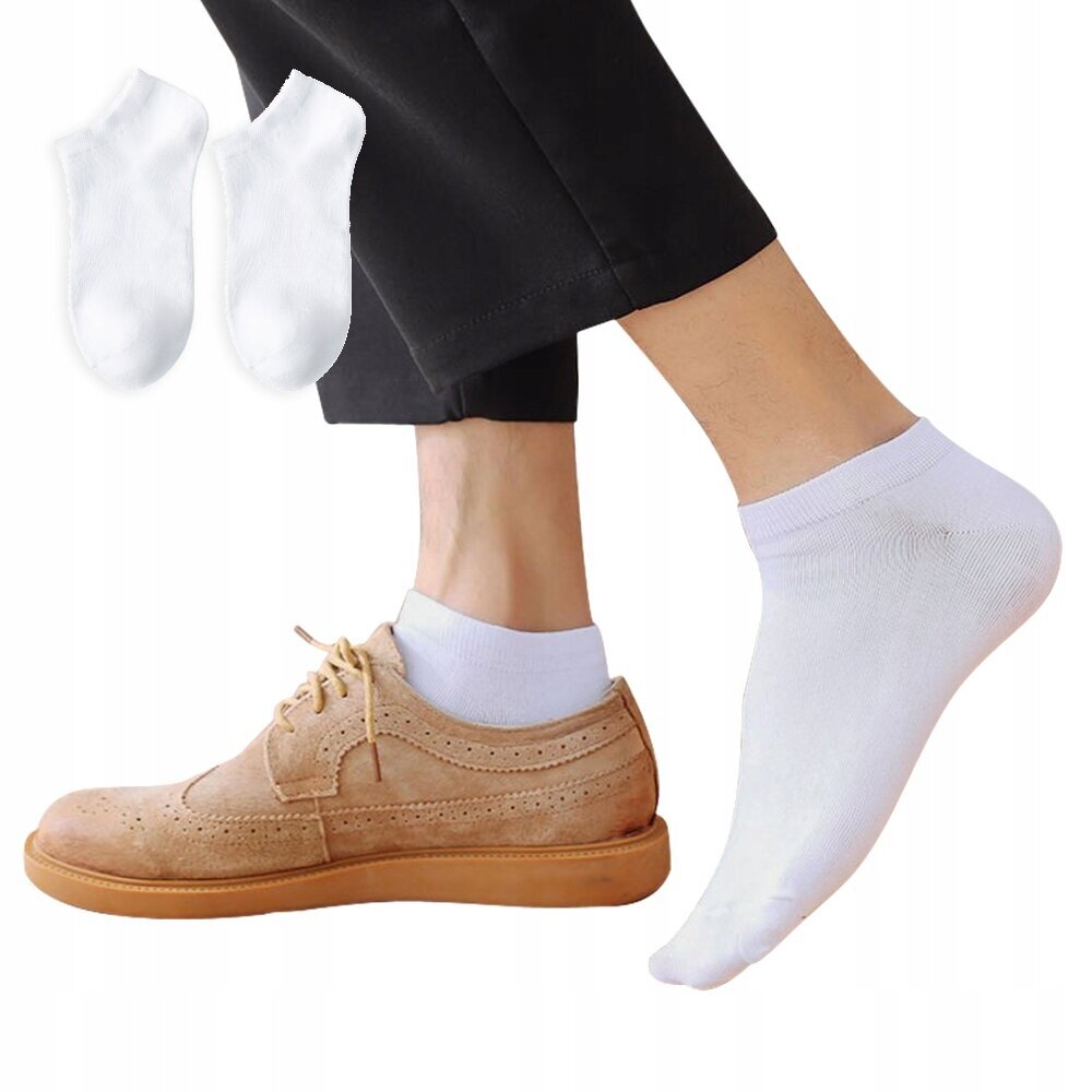 SUKAT SUKAT BAWEŁNA 100% Mukava UNISEX puuvilla 38-44 VALKOINEN WZ07_WHITE hinta ja tiedot | Miesten sukat | hobbyhall.fi