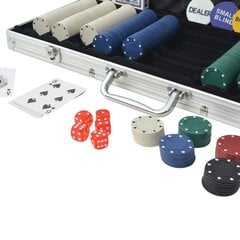 Pokerisetti matkalaukussa, jossa on 500 pelimerkkiä hinta ja tiedot | Korttipelit, pokeri | hobbyhall.fi