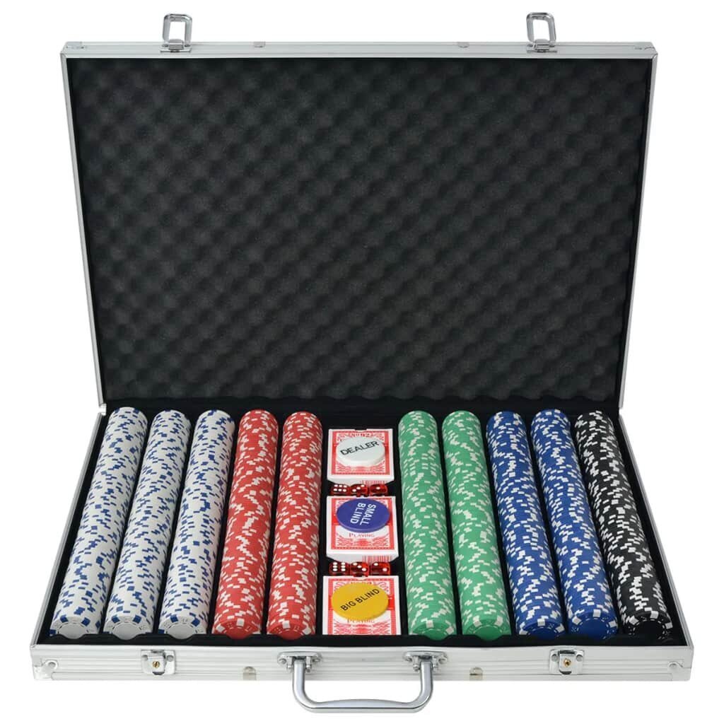 Pokerisetti matkalaukussa, 1000 pelimerkkiä hinta ja tiedot | Korttipelit, pokeri | hobbyhall.fi