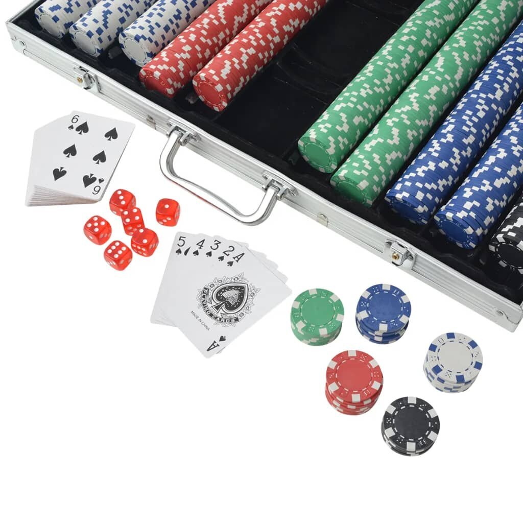 Pokerisetti matkalaukussa, 1000 pelimerkkiä hinta ja tiedot | Korttipelit, pokeri | hobbyhall.fi