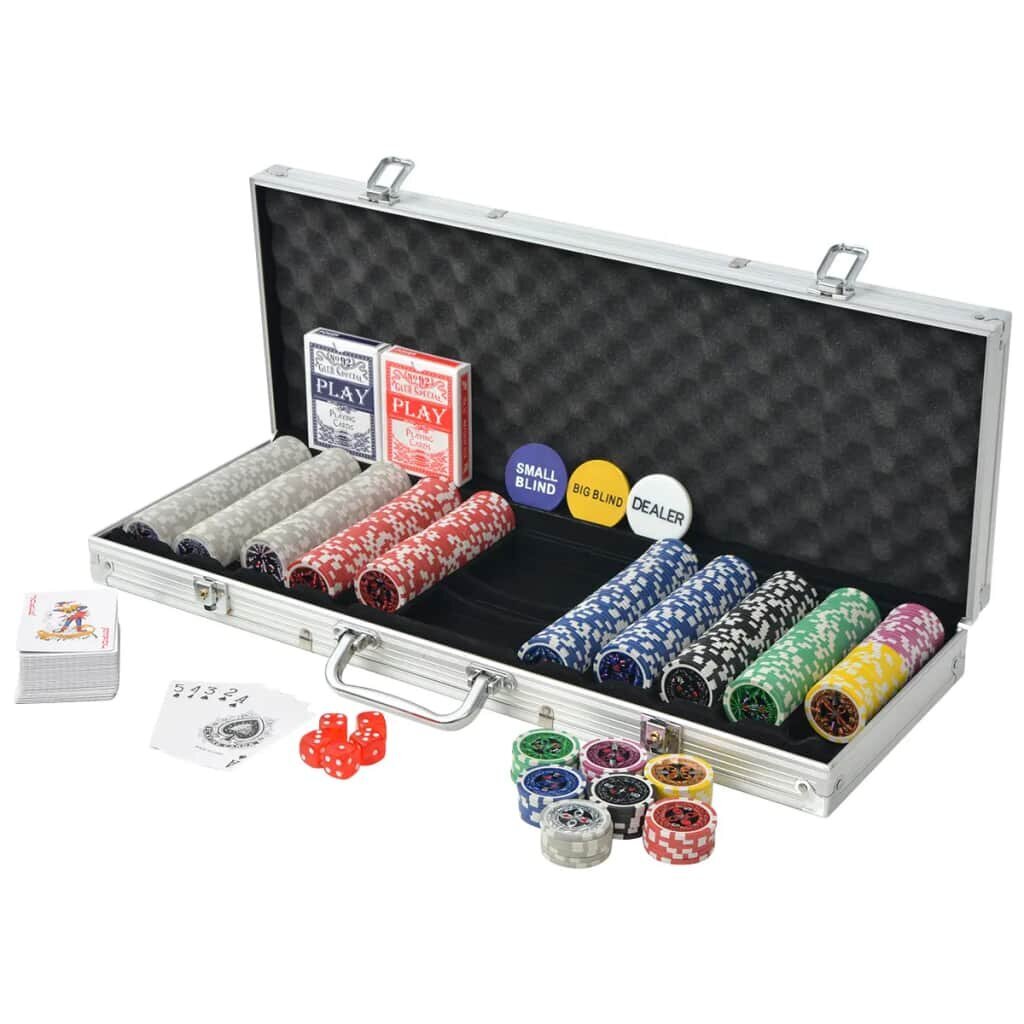 Pokerisetti laukussa, 500 pelimerkkiä hinta ja tiedot | Korttipelit, pokeri | hobbyhall.fi