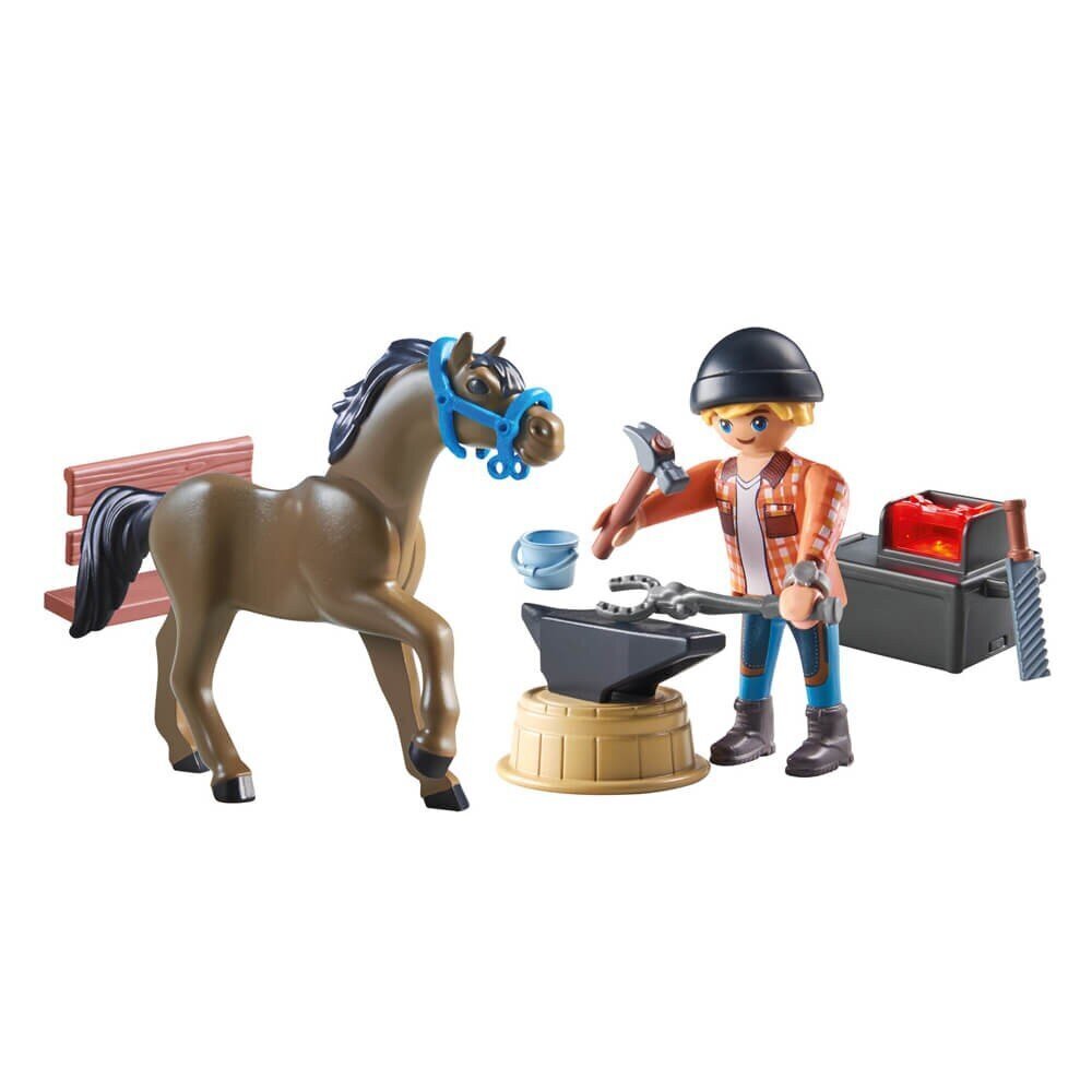 71357 Playmobil® Horses Of Waterfall Farrier Ben and Achilles hinta ja tiedot | LEGOT ja rakennuslelut | hobbyhall.fi