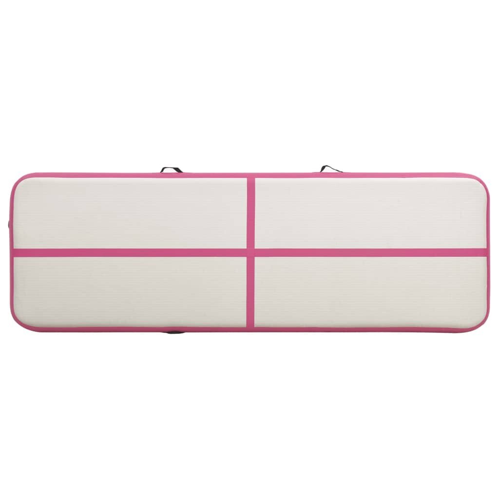 Ilmatäytteinen voimistelumatto VidaXL, 500x100x15 cm, pinkki hinta ja tiedot | Joogamatot | hobbyhall.fi