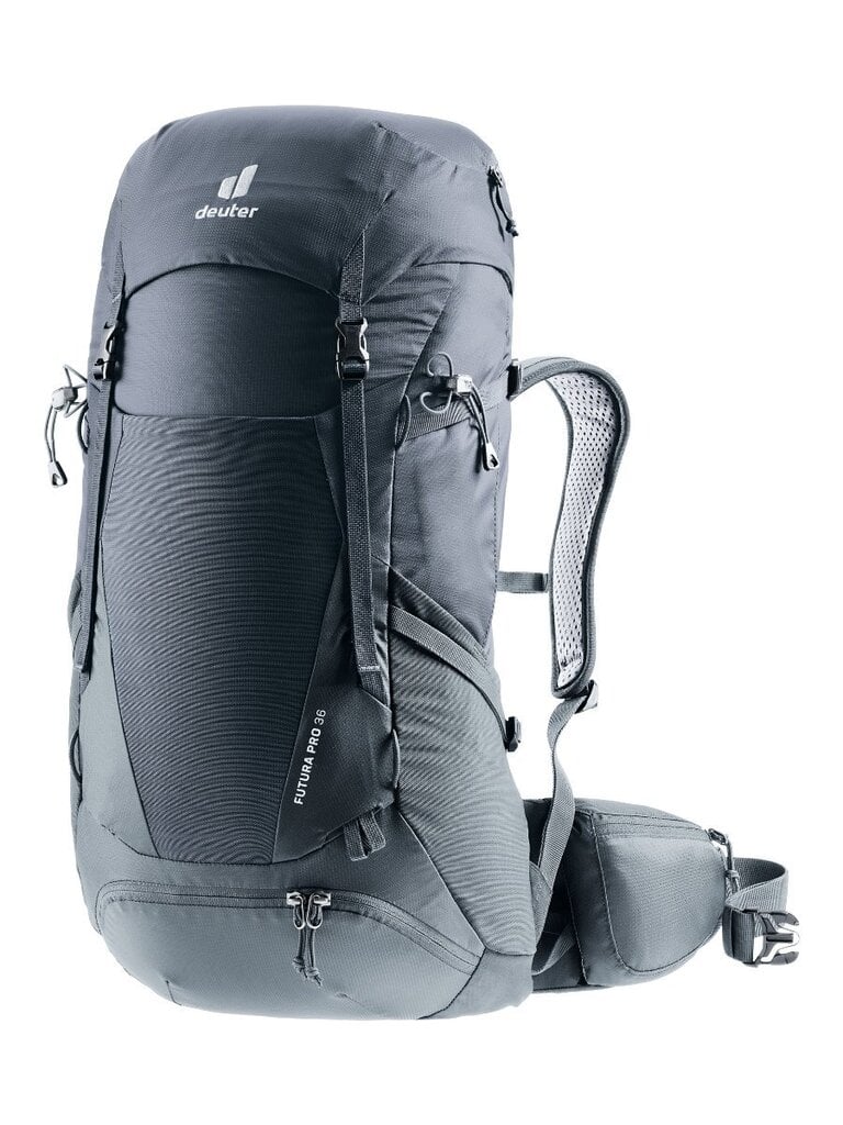 Reppu Deuter Futura Pro 36 Black-Graphite, 36L, harmaa hinta ja tiedot | Urheilukassit ja reput | hobbyhall.fi