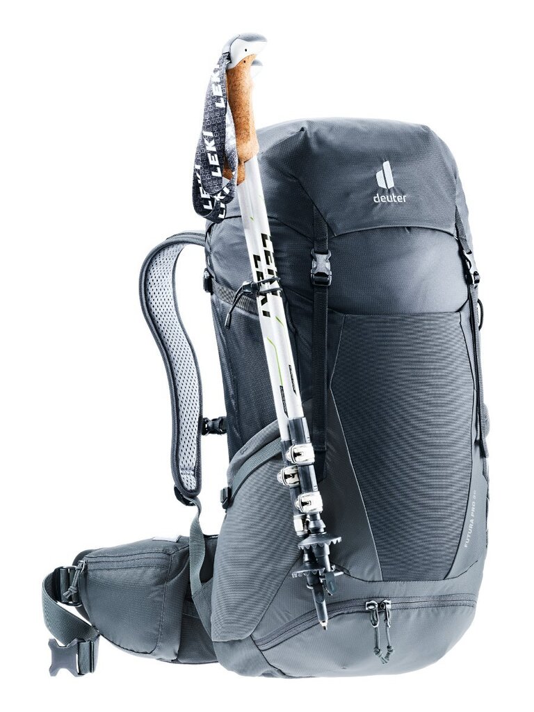 Reppu Deuter Futura Pro 36 Black-Graphite, 36L, harmaa hinta ja tiedot | Urheilukassit ja reput | hobbyhall.fi