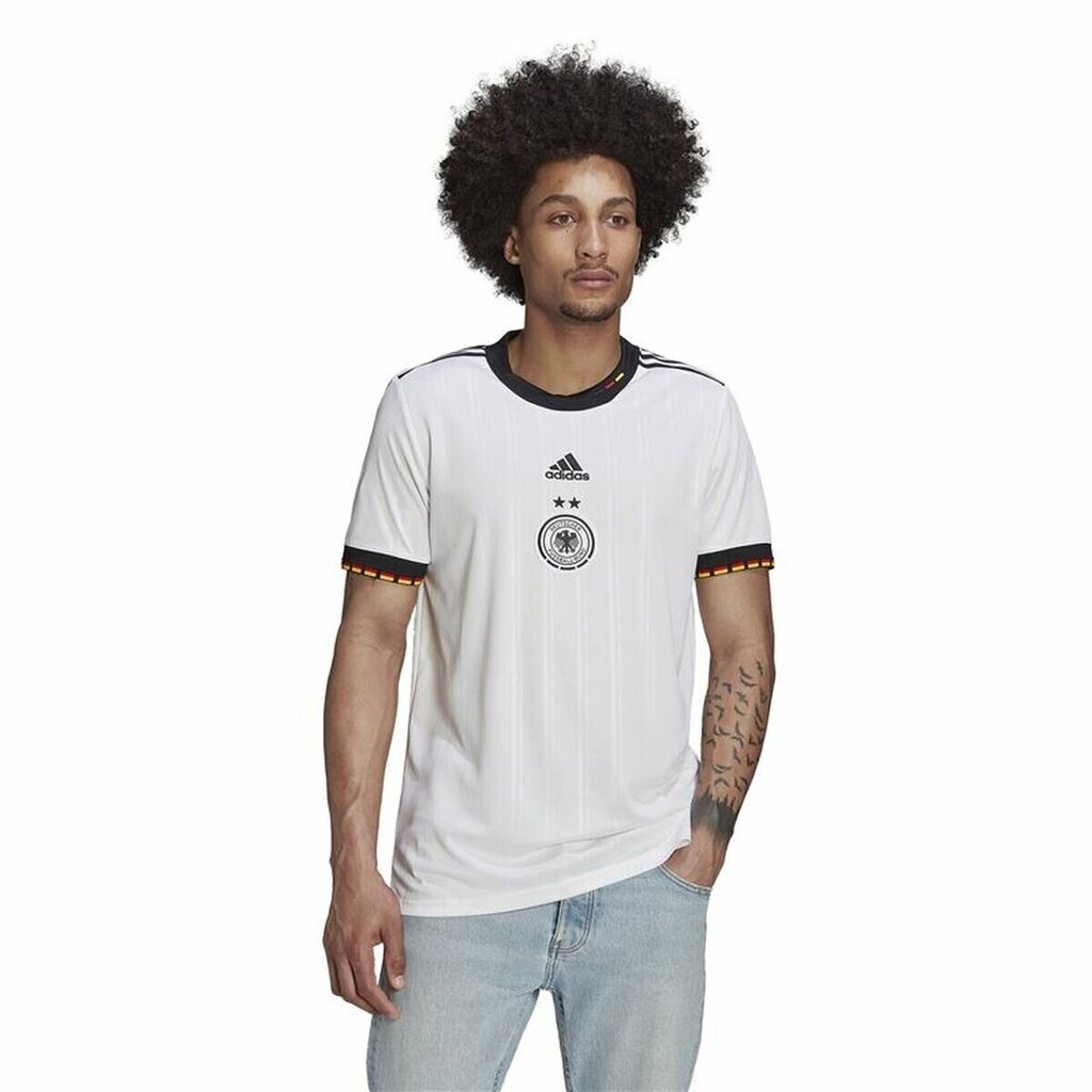 Jalkapallopaita Adidas Germany 21/22, valkoinen hinta ja tiedot | Jalkapallovaatteet ja -varusteet | hobbyhall.fi