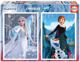 Palapelit Frozen, 2 kpl. x 500 osaa hinta ja tiedot | Palapelit | hobbyhall.fi