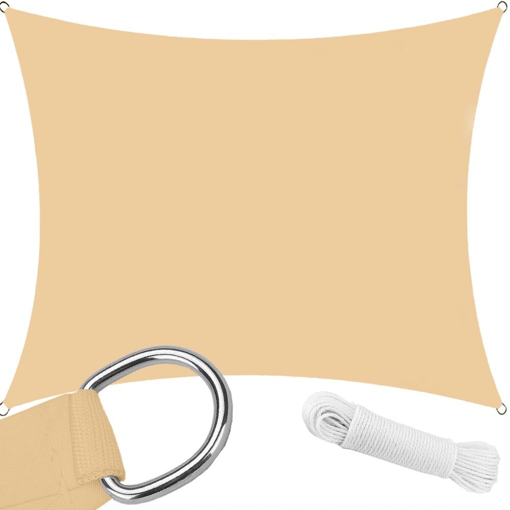 Aurinkomarkiisi, 3x3 m, beige hinta ja tiedot | Aurinkovarjot ja markiisit | hobbyhall.fi