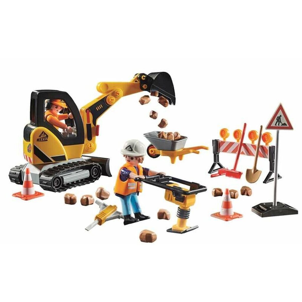 Rakennussetti Playmobil City Action Road Construction, 45 hinta ja tiedot | LEGOT ja rakennuslelut | hobbyhall.fi