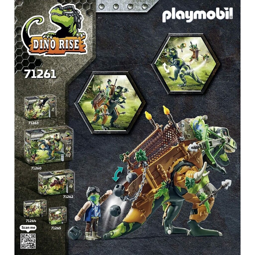 71261 Playmobil® Dino Rise Tyrannosaurus ja sotilas, 83 hinta ja tiedot | LEGOT ja rakennuslelut | hobbyhall.fi