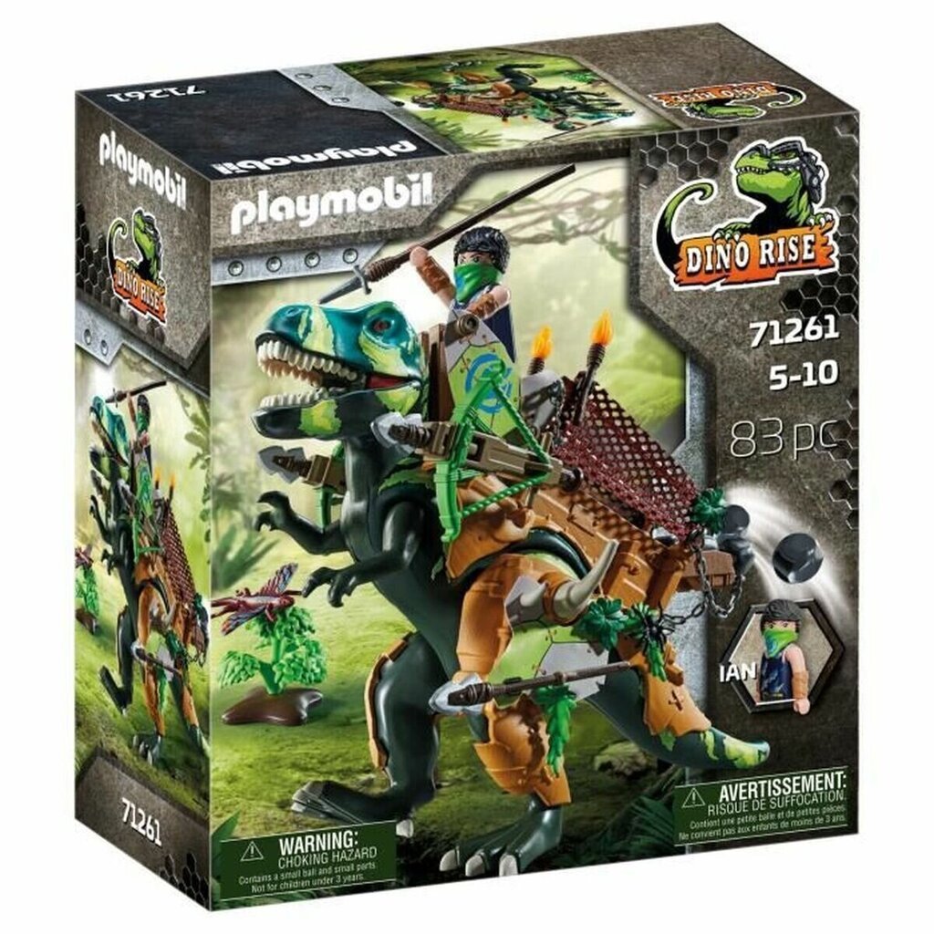 71261 Playmobil® Dino Rise Tyrannosaurus ja sotilas, 83 hinta ja tiedot | LEGOT ja rakennuslelut | hobbyhall.fi