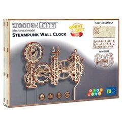 Rakennussetti 3D puinen kello palapeli Steampunk seinäkello hinta ja tiedot | LEGOT ja rakennuslelut | hobbyhall.fi