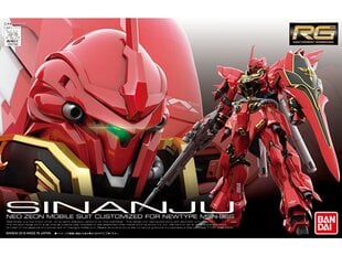 Rakentaja Bandai - RG MSN-06S Sinanju, 1/144, 61619 hinta ja tiedot | LEGOT ja rakennuslelut | hobbyhall.fi