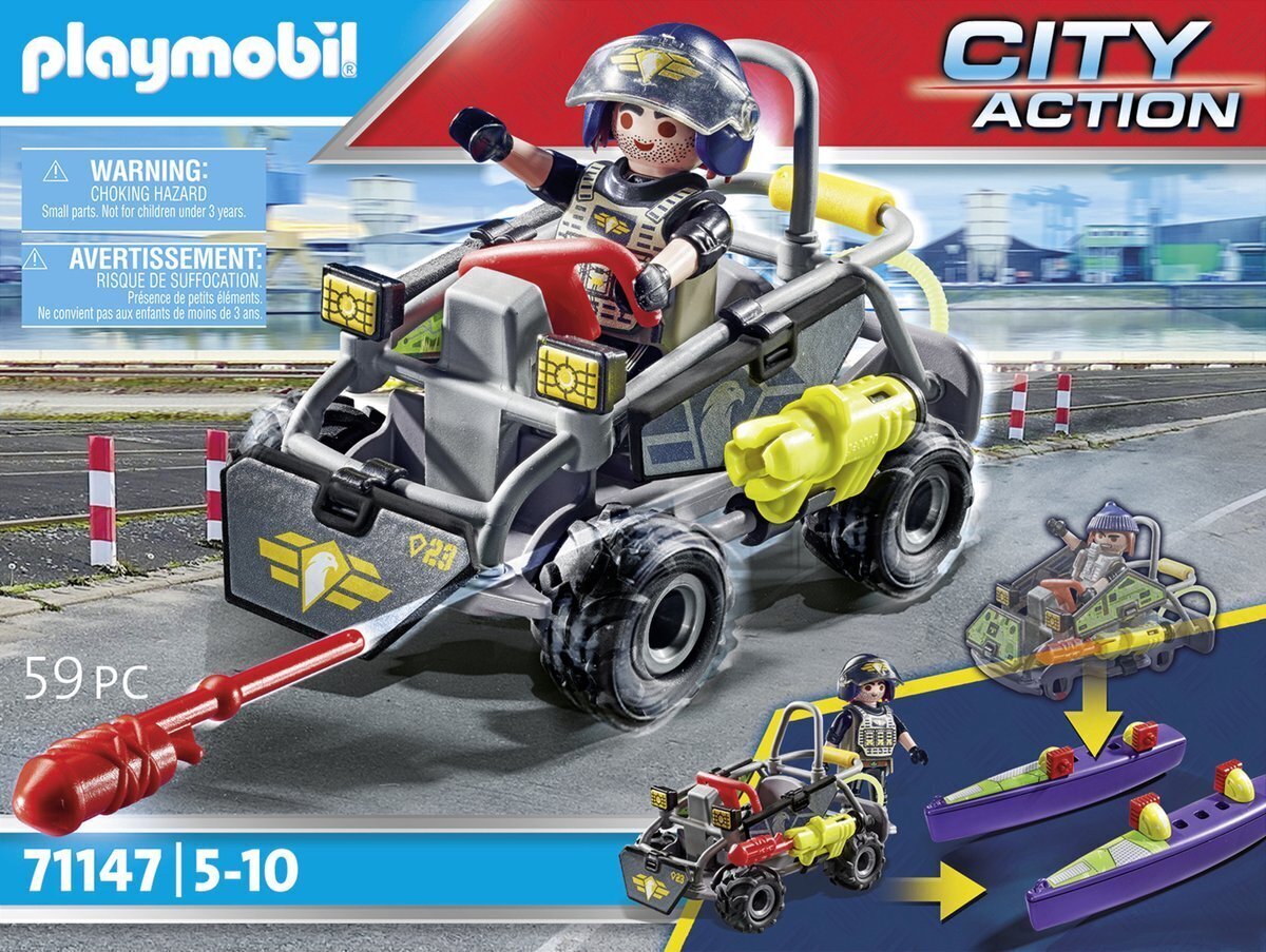 71147 PLAYMOBIL® City Action, Special Unit Quad hinta ja tiedot | LEGOT ja rakennuslelut | hobbyhall.fi