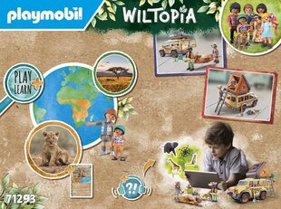 71293 PLAYMOBIL® Wiltopia, maastoauto leijonien kanssa hinta ja tiedot | LEGOT ja rakennuslelut | hobbyhall.fi