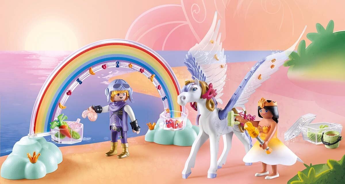 71361 PLAYMOBIL® Princess Pegasus sateenkaari ja pilvet hinta ja tiedot | LEGOT ja rakennuslelut | hobbyhall.fi