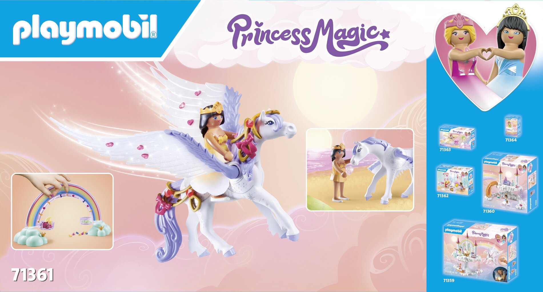 71361 PLAYMOBIL® Princess Pegasus sateenkaari ja pilvet hinta ja tiedot | LEGOT ja rakennuslelut | hobbyhall.fi